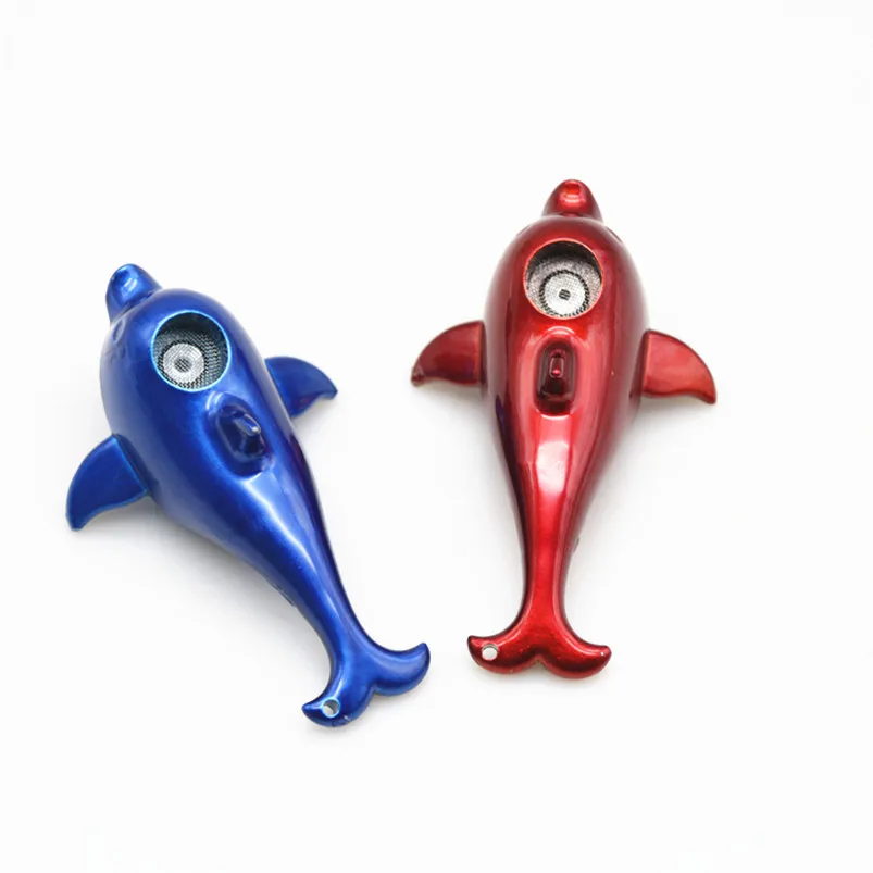 1 шт. Мини Портативный дельфин форма Курительная трубка красный синий черный