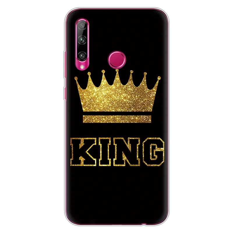 king Чехол для huawei Honor 10i, мраморный чехол для влюбленных пар, чехол s для Honor 10i Honor 10i, 6,21 дюймов, прозрачный корпус, TPU, Мягкий силикон, King - Цвет: king