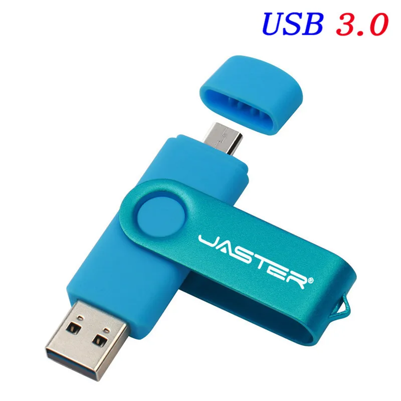 Blue JASTER флеш-накопитель USB 3,0 8 ГБ 16 ГБ 32 ГБ Флешка Meta OTG USB 2,0 флэш-накопитель Внешняя память для смартфона - Цвет: Blue
