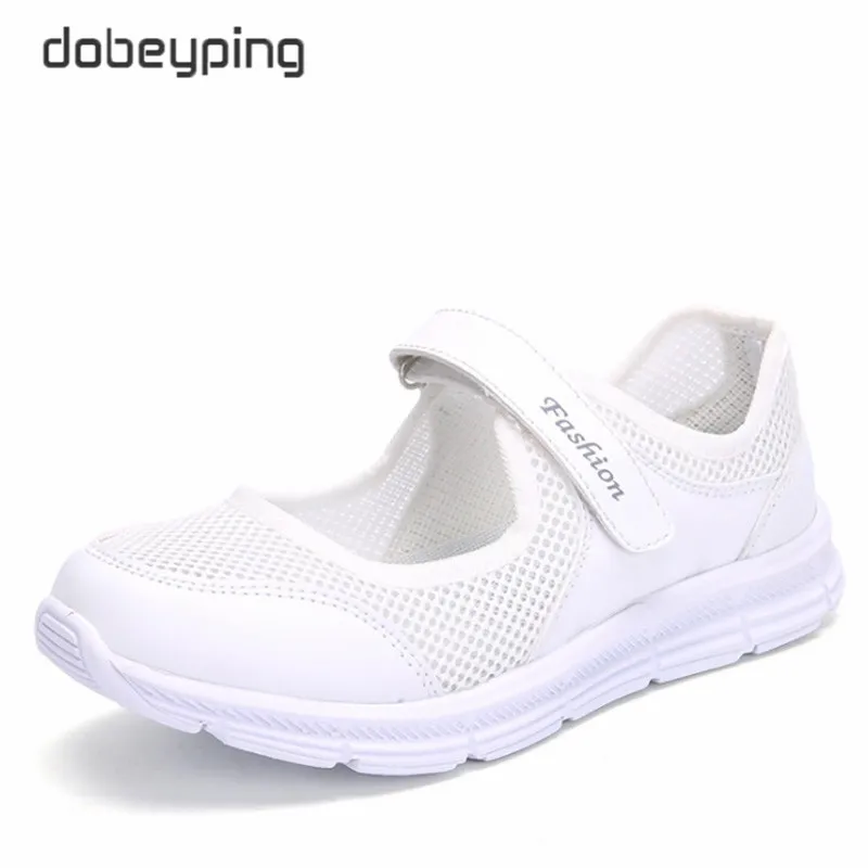 Dobeyping новые летние женские туфли из сетчатого материала на плоской подошве