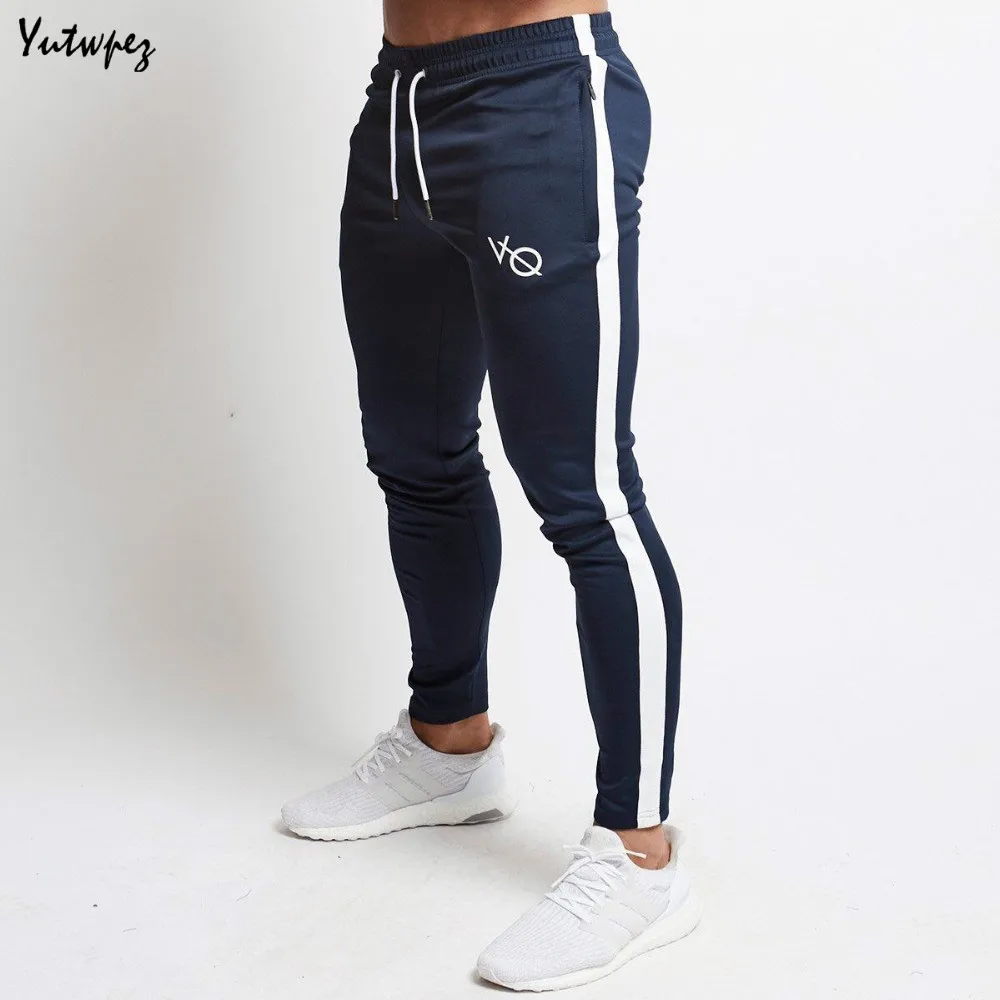 2019 Joggers Men Pants Fitness Casual Sportswear Tracksuit Bottoms Skinny Sweatpants Trousers Black Gyms Jogger Track | Мужская одежда