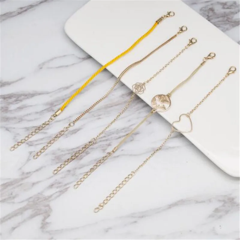 Модные богемные браслеты с изображением сердца и карты розы для женщин модные