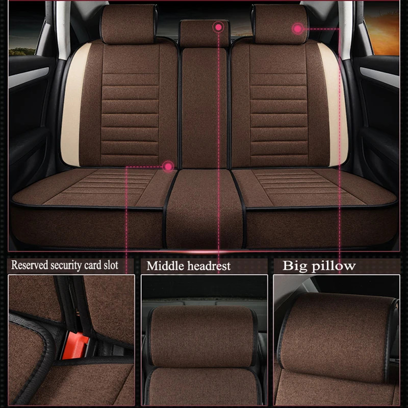 HeXinYan Universal Flax Car Seat Covers for Toyota all models mark auris prius camry corolla crown chr avensis rav4 wish | Автомобили и