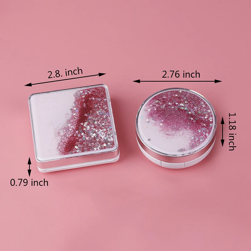 

1Pcs Round Box Container Dressing Air Cushion Mirror Travel Kit Empty DIY Air Cushion Case Puff Box BB Cream