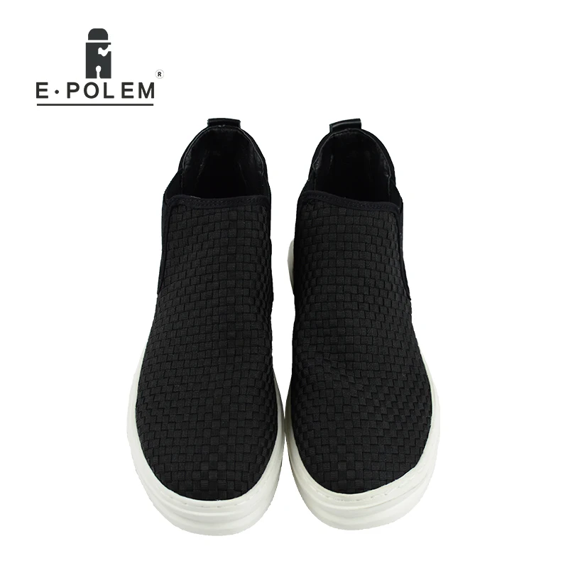 Spring Autumn Mens Fashion Casual Shoes Trend Cotton Male Ankle Board Breathable Shoe Top Classic Black Leisure | Обувь