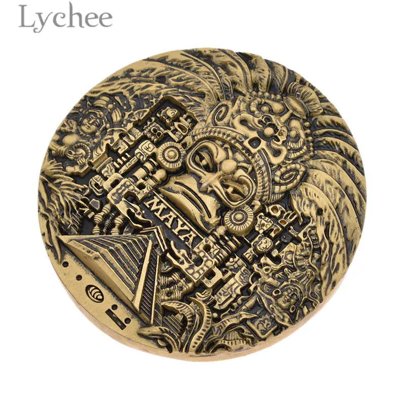 Lychee Life винтажный магнит на холодильник с тайской Майей 3D Круглый Декорации для