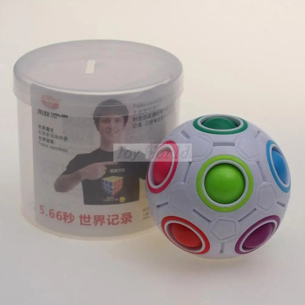 YJ Сферический 360 куб Радуга футбольный мяч Cubo Волшебная Головоломка Развивающие