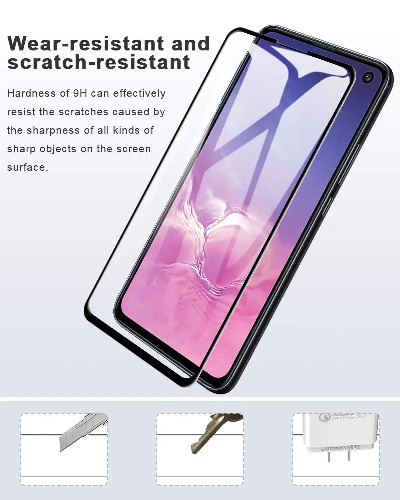 Защитная пленка из закаленного стекла для Samsung galaxy s10E Note 9 8 S10 S8 S9 plus с изогнутыми