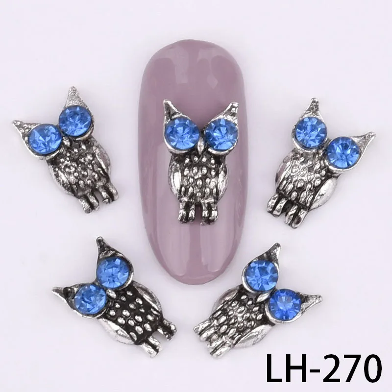 LH-270 10 шт. 3d-украшения для ногтей DIY блестящие стразы животные собака голова пчела паук сова украшение для ногтей в виде бабочки аксессуары LH262-273 - Цвет: LH-270