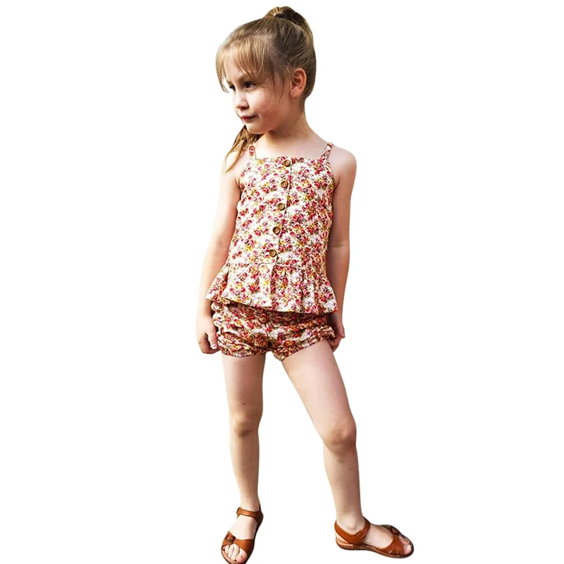 Rorychen/комплект одежды для новорожденных девочек летнее платье без рукавов с