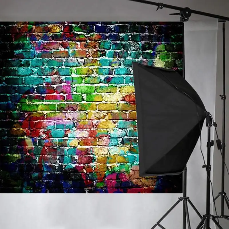 Фон для фотографий ALLOYSEED с цветной текстурой кирпича фоновая фотография