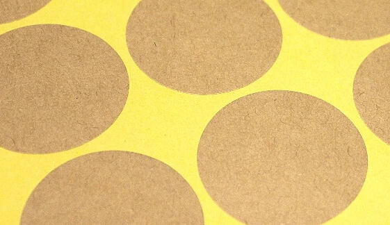 

300 шт./лот симпатичная круглая крафт-бумага, упаковочная этикетка, клейкая наклейка (dd-6157)