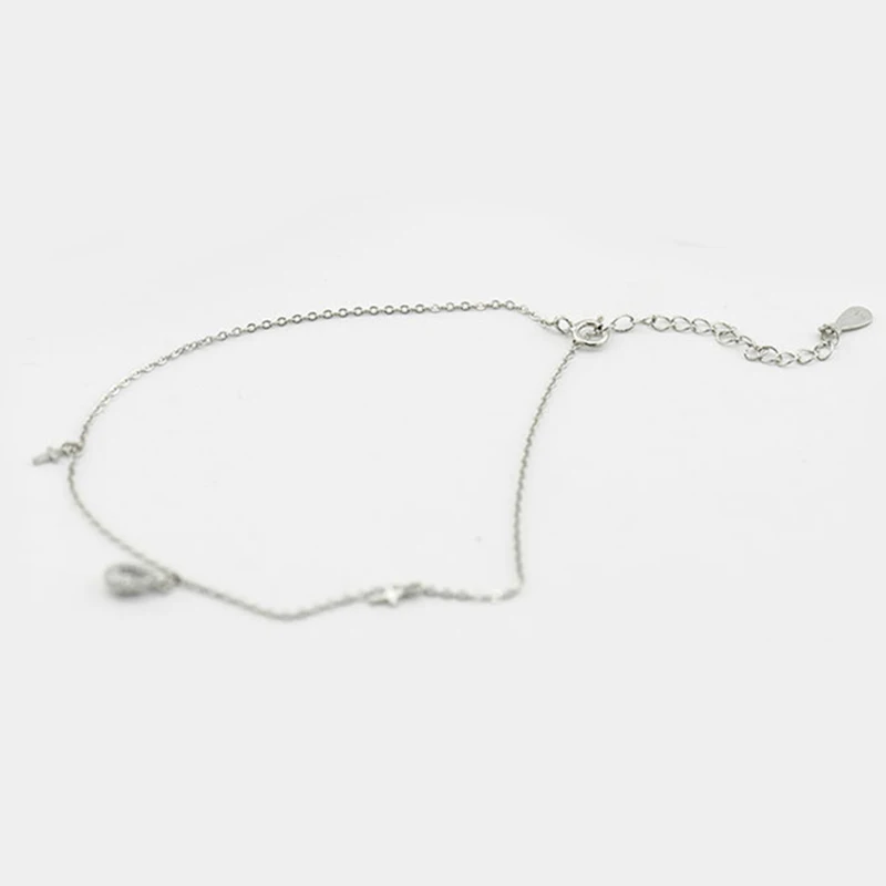 Женский браслет с цепочкой на щиколотке браслеты из стерлингового серебра 925