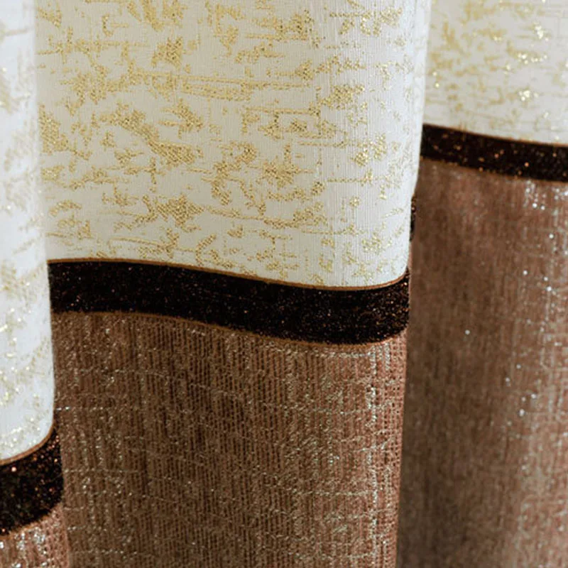 Color 1 Cloth Шенилловая вышитая Роскошная занавеска s фабричная коричневая и серая занавеска для спальни гостиной занавеска s панель готовая WP221-30 - Цвет: Color 1 Cloth