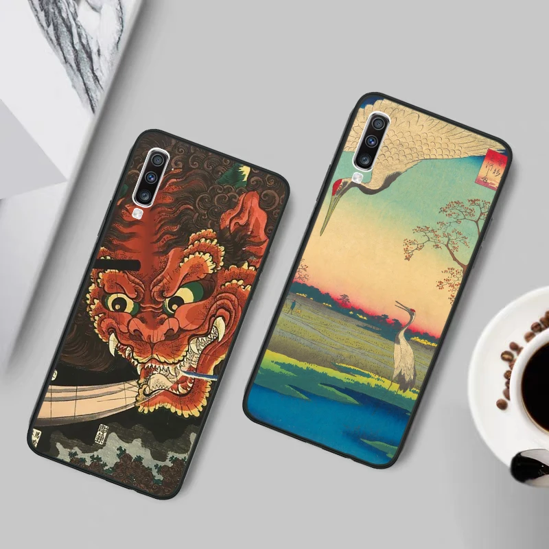Японский стиль силиконовый чехол для samsung A2 Core A3 A5 A6 плюс A7 A8 A9 A10 A30 A50 A60 A70 A10S A30S A50S A70s