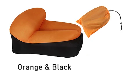 Orange Black Переносное надувное кресло для отдыха, кресло для загара, воздухопроницаемое кресло, кресло для отдыха на открытом воздухе - Цвет: Orange Black