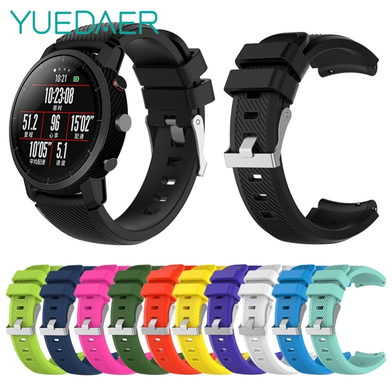 Ремешок YUEDAER Twill с узором для Huami Amazfit Stratos 2 ремешки умных часов Замена Xiaomi Pace 22 мм
