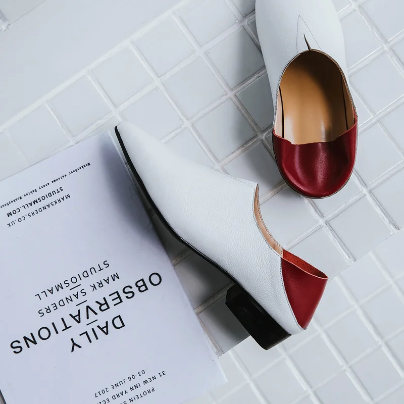 XIUNINGYAN Genuine Leather Shoes Woman New Slip On Flat Pointed Toe Fashion New Loafers Shoe Comfortable Female Flats Shoes