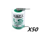 Литиевая батарея SAFT LS 14250 LS14250 12 AA 12AA 3,6 в 1250 мА  ч с двумя контактами, 50 шт.лот