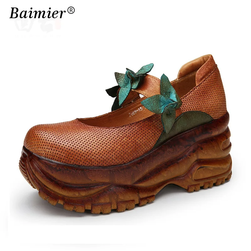 Женская обувь на плоской подошве платформе весна-лето 2018 ручной работы