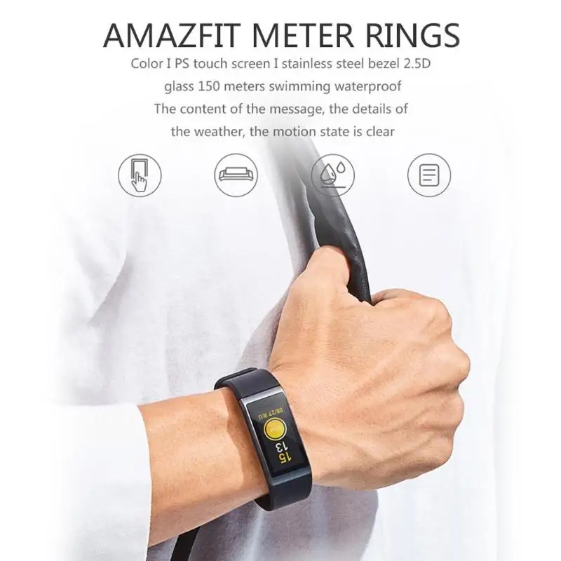 Xiaomi Amazfit Cor MiDong Smart Wristband Color IPS Screen Heart Rate Monitor Fitness Tracker 50m Waterproof Bracelet