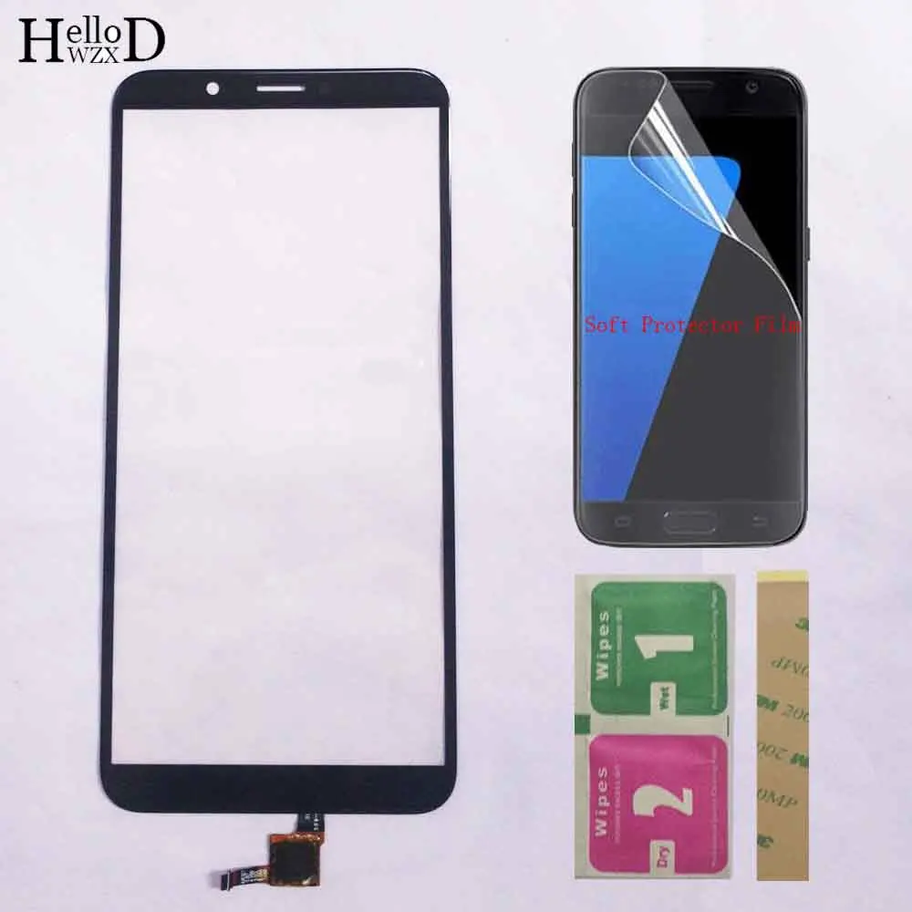 Black 5,99 ''сенсорная панель для huawei Honor 7C LND-L29 сенсорный экран сенсор Honor 7C Pro Honor 7CPro дигитайзер панель стеклянная защитная пленка - Цвет: Black