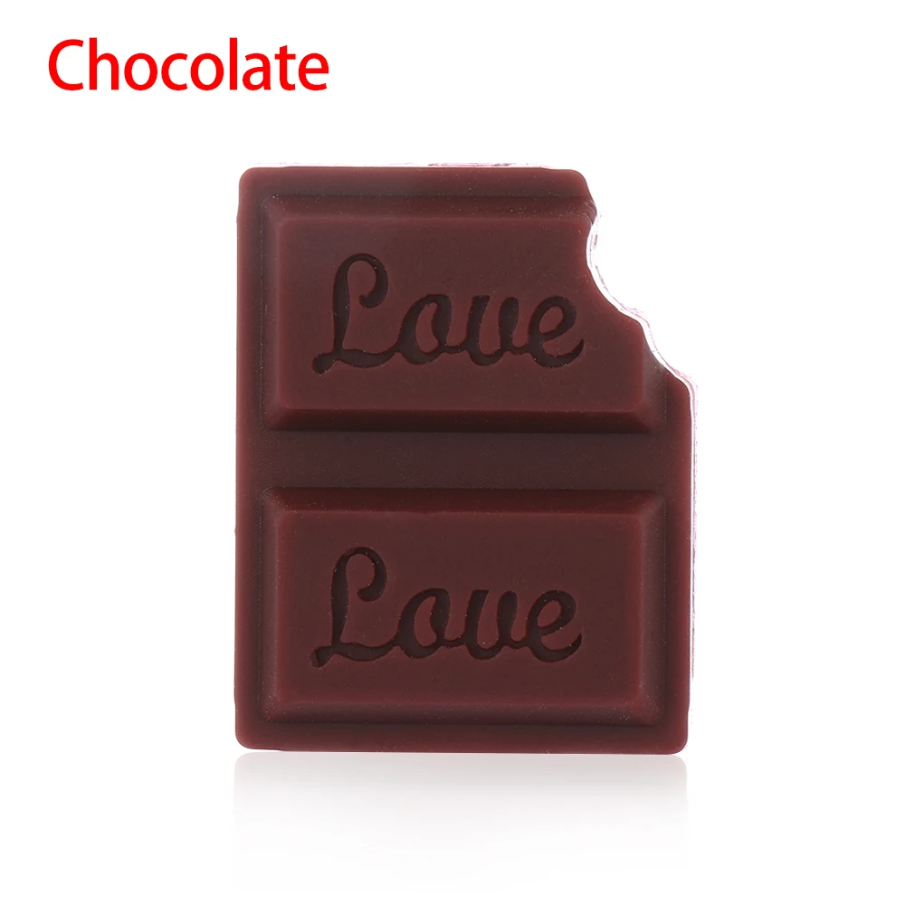 Chocolate 1 шт. мягкий милый мультяшный фруктовый кабель для зарядки телефона, защитный шнур для передачи данных, чехол для смартфона, аксессуары для провода для пиццы/лимона/киви - Цвет: Chocolate
