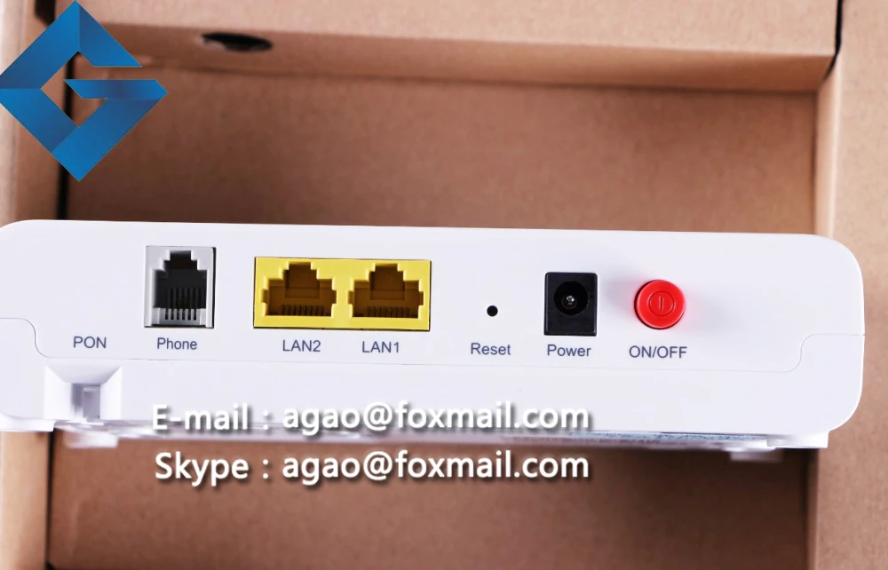 Оригинальный ZTE F412 EPON ONU с 2 портами ethernet 1 телефонным горшком Оптическая сеть FTTH