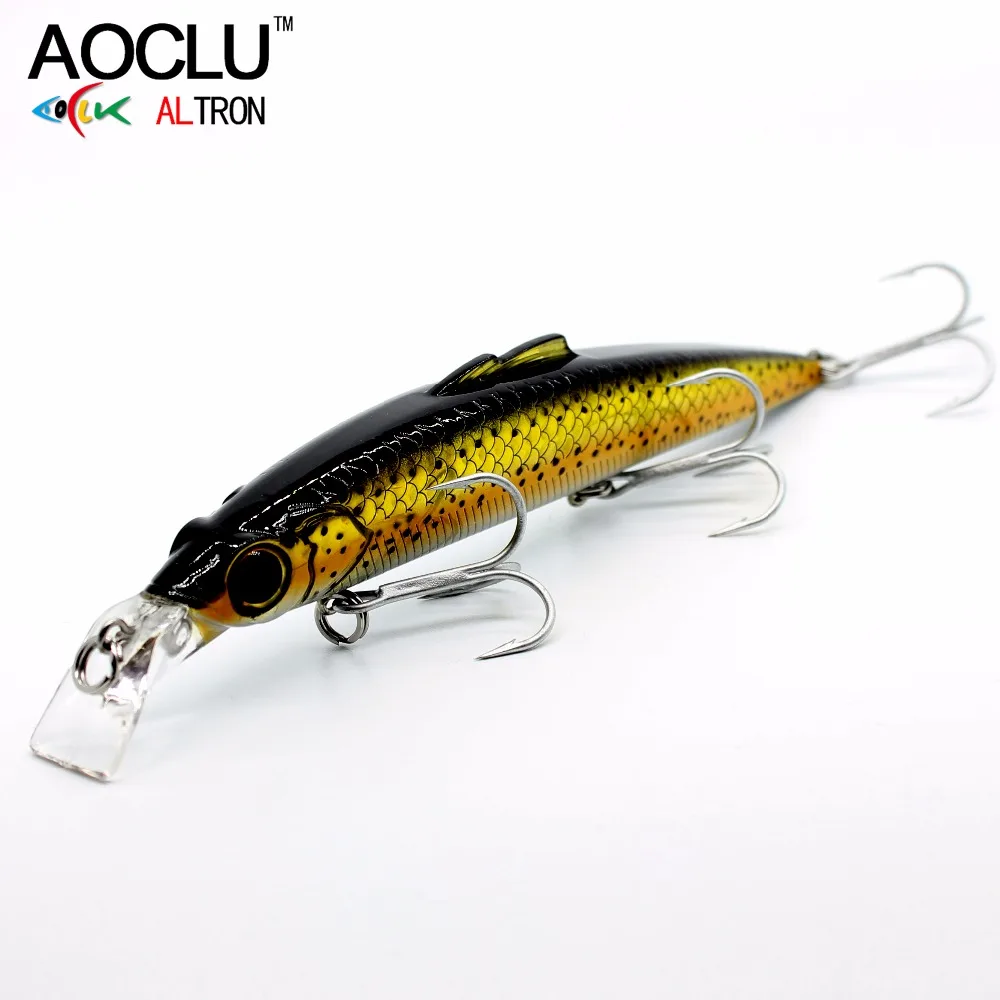 AOCLU приманки воблеры 6 шт./лот Jerkbait 150 см 27 г жесткая Приманка Minnow Crank Рыболовная VMC