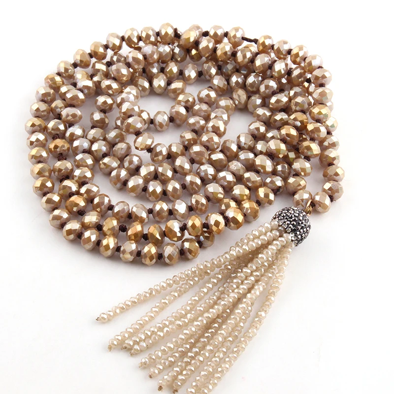 Женское Ожерелье с кристаллами модное винтажное узлом | Украшения и аксессуары