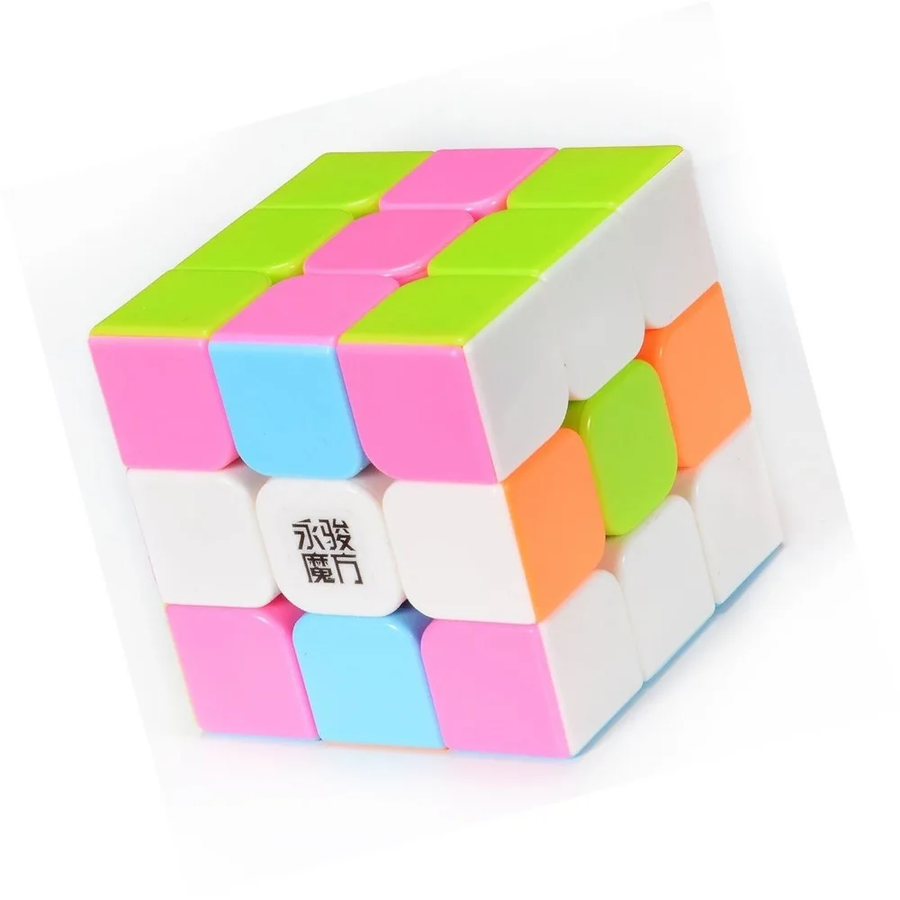 YJ Stickerless Yulong Plus 3x3x3 скоростной магический куб головоломка твист Высокая Яркая