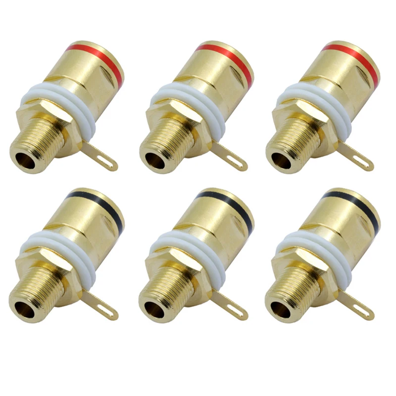5 пар/10 шт. связывающий штырь Медный позолоченный разъем спикер Вилка штекерного