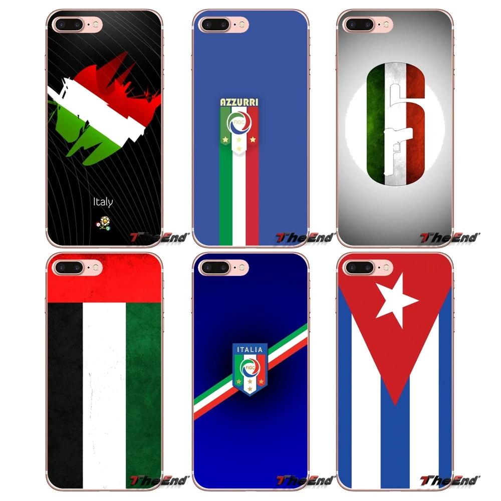 Итальянский флаг для Samsung Galaxy S2 S3 S4 S5 MINI S6 S7 edge S8 S9 Plus Note 2 3 4 5 8 Coque Fundas силиконовый