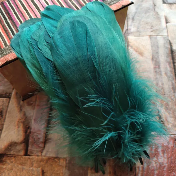 Malachite green 31 цвет, 20 шт, натуральные гусиные перья, красные свободные гусиные перья, 12-20 см, длинные рождественские украшения, одежда, обувь, шляпа, аксессуары - Цвет: Malachite green