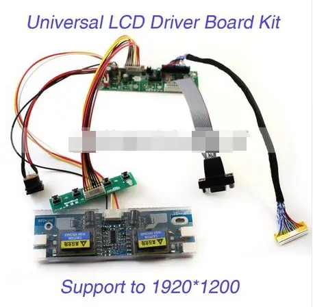 

LCD Monitor Driver Board Kit w/ Keypad VGA Cable 4-C Inverter Built-in 23 Programs Support 10-22'' LVDS Screen new