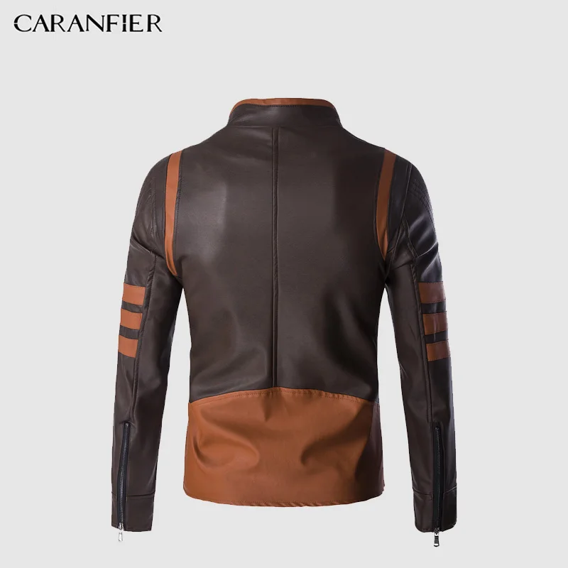 CARANFIER, мужские кожаные куртки, мужские пальто из искусственной кожи, Осень-зима, панк, мотоциклетные, байкерские, мужские замшевые куртки, ветровка, пальто для езды на велосипеде