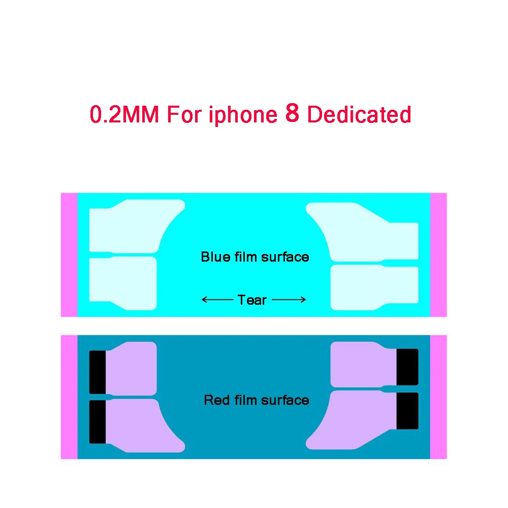 Для iPhone 7, 8 Plus, X, 5S, 6, 6 S Plus, клейкая наклейка, клейкая лента, двусторонняя батарея для телефона, сменная лента для Xiaomi, sony