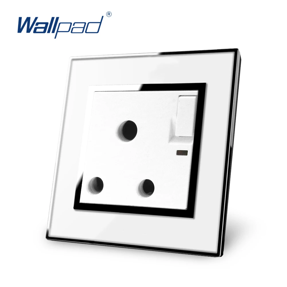 15A UK Socket With Switch LED Light Indicator Wallpad Luxury Wall 3 Pin South Africa Indian Power Outlet Mirror Acrylic Panel |