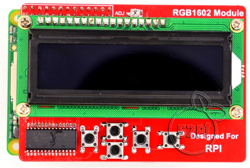52Pi Новый Raspberry Pi RGB 1602 16x2 ЖК-дисплей клавиатура Щит Дисплей модуль с I2C |