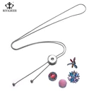 RoyalBeier 18 мм защелкивающиеся кнопки, подвеска, цепочка, регулируемые ожерелья для ночного клуба, свитер, ожерелье для женщин, очаровательное ювелирное изделие, колье