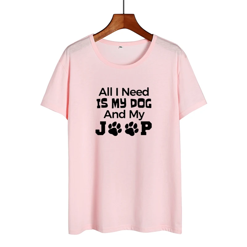 Женская футболка Tumblr хлопковая Футболка в стиле хип хоп с надписью All I Need Is My Dog and