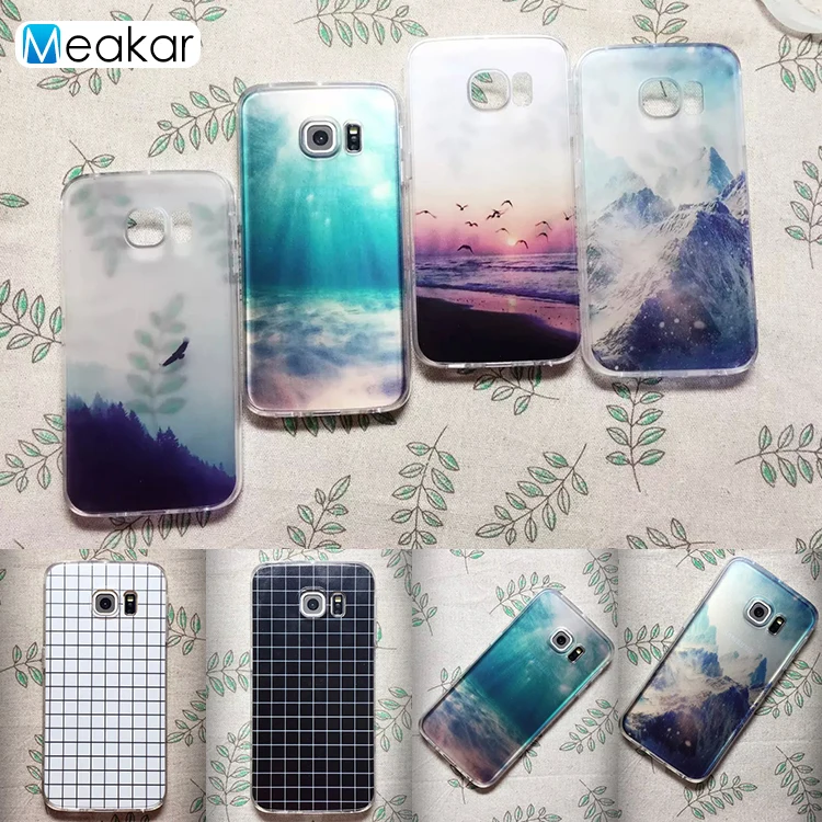 Жесткий чехол с рисунком пейзажа 5.1для Samsung Galaxy S6 для G9200 G920 сотового телефона |