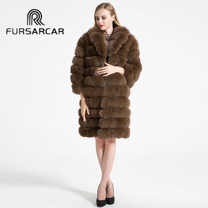 Меховая женская куртка с отсоединяемым мехом из натурального Лисьего меха