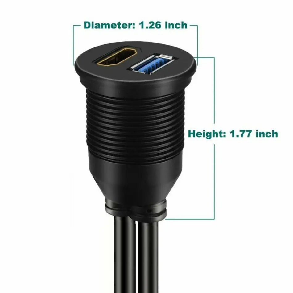 USB 3,0 HDMI к HDMI+ USB3.0 AUX приборная панель автомобильный скрытый удлинитель гнездо «Папа-мама» кабель монтажная панель комплект
