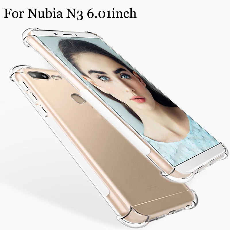 Чехол для Nubia N3 2 шт. прозрачный мягкий чехол N 3 задняя крышка nx608j NubiaN3 телефона