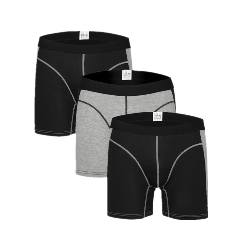 Cuecas Calzoncillos 3 шт./лот мужские боксеры нижнее белье хлопковые мужские шорты Свободные Calecon Pour Homme мужские s боксеры длинные ноги - Цвет: 2B1G PJK01