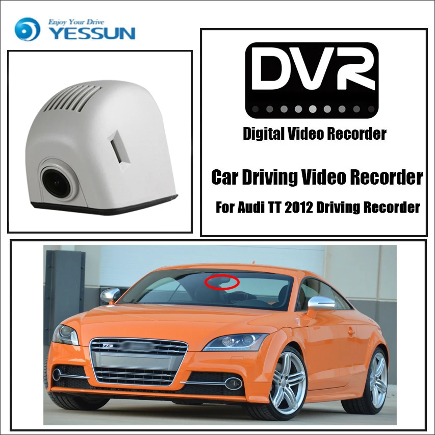 

YESSUN for Audi TT Mk2 8J TTS TT RS 2006~2014 Car DVR Wifi Video Recorder Dash Cam Camera Night Vision APP Control Mobile Phone
