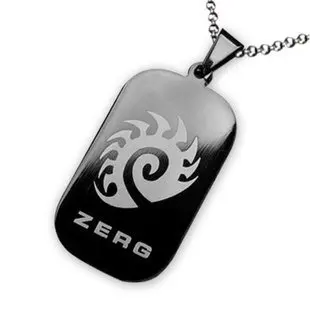 Starcraft 2 II Zerg Подвеска для собаки ожерелье с бесплатной цепью Титановая Сталь игры