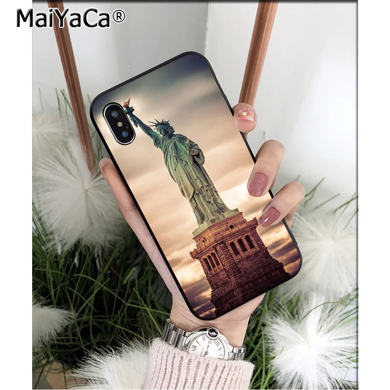 MaiYaCa США Америка Статуя Свободы ТПУ Мягкие аксессуары для телефона чехол iPhone 8 7 6 6S