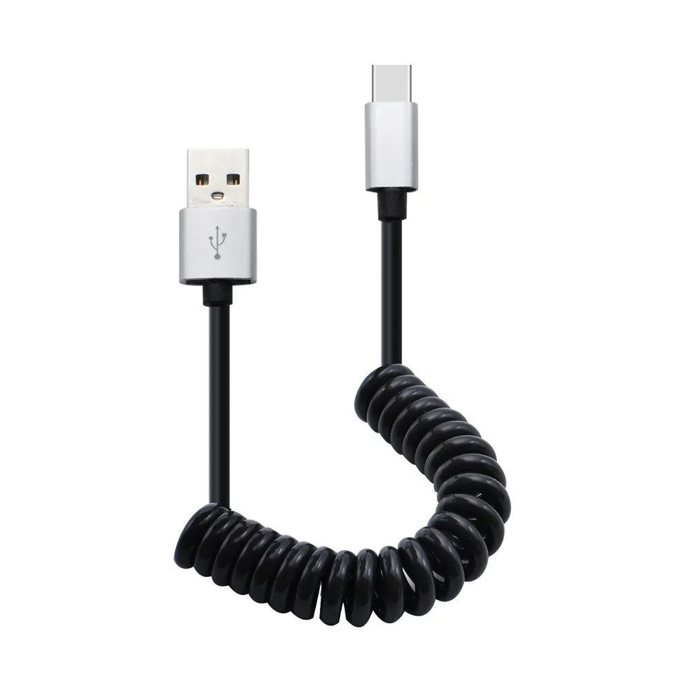Spring Type C usb wire Car charger QC 3.0 Fast for galaxy A9 A50 A5 S9 Bluboo S8 Plus For P20 lite mate 20 YECF | Электроника